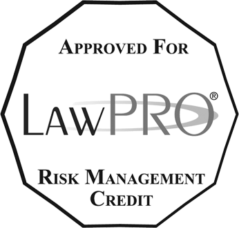 Approved for LAWPRO Risk Management Premium Credit