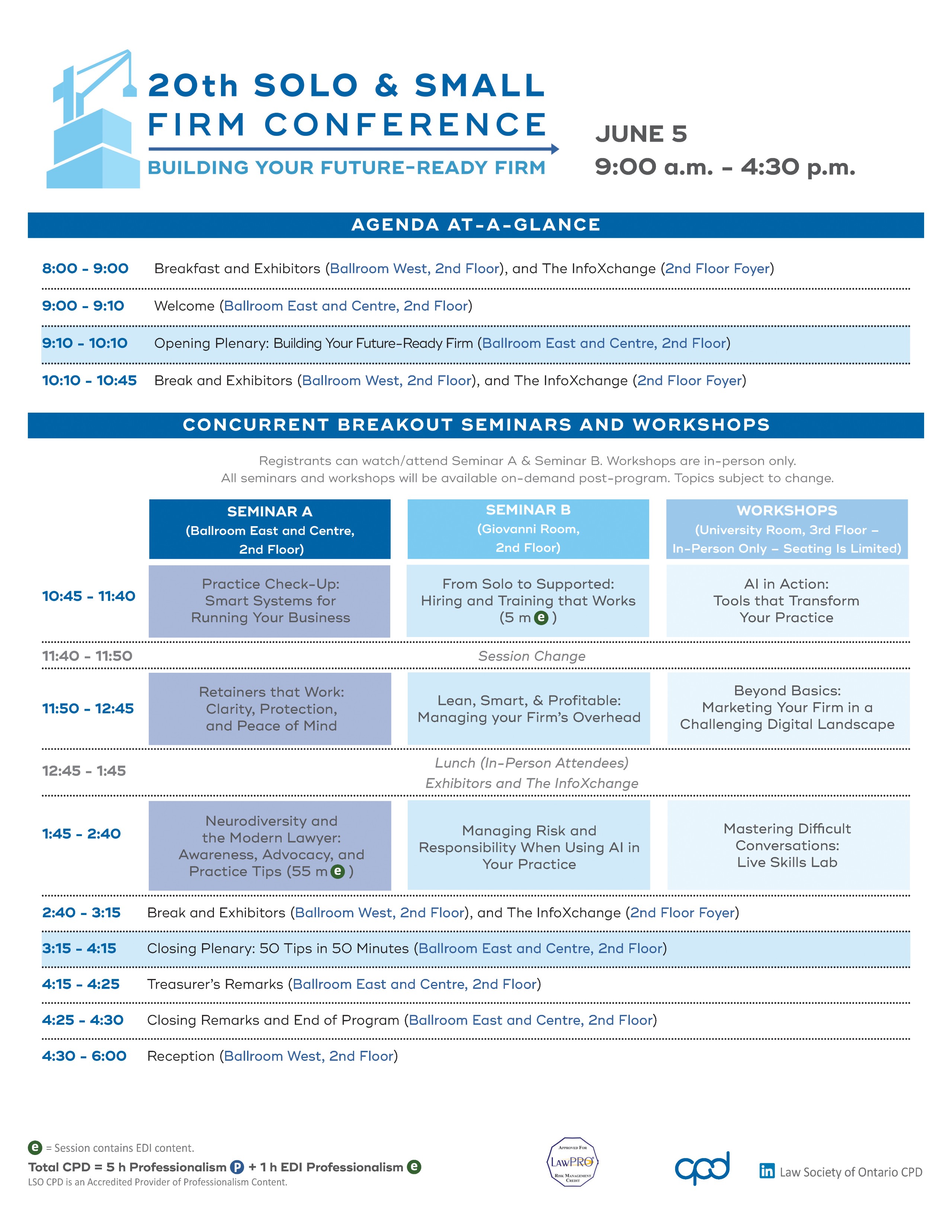 Agenda at-a-Glance (PDF)