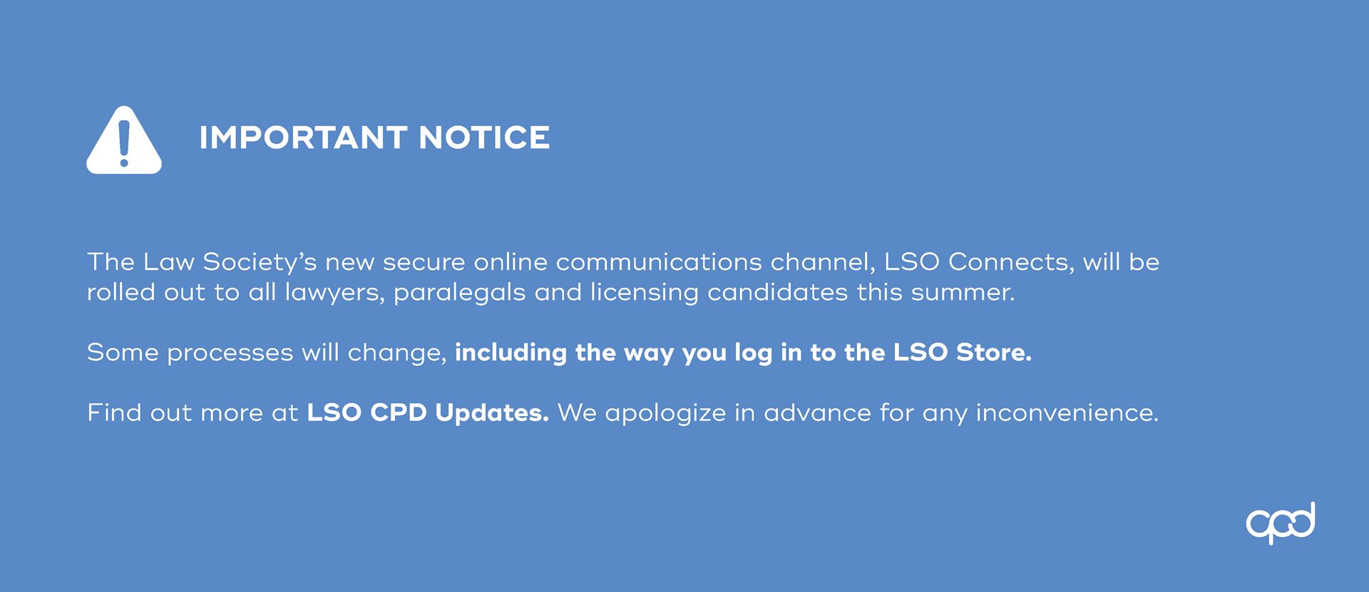 Important Notice: LSO Connects