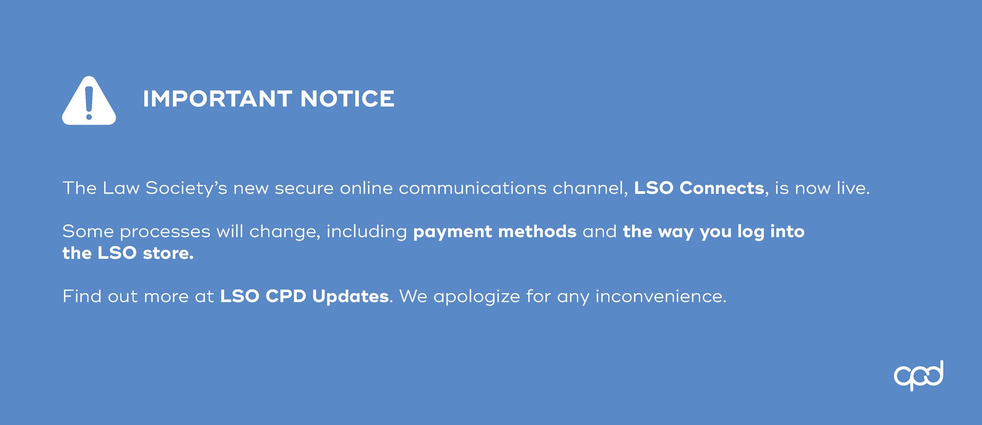 Important Notice: LSO Connects