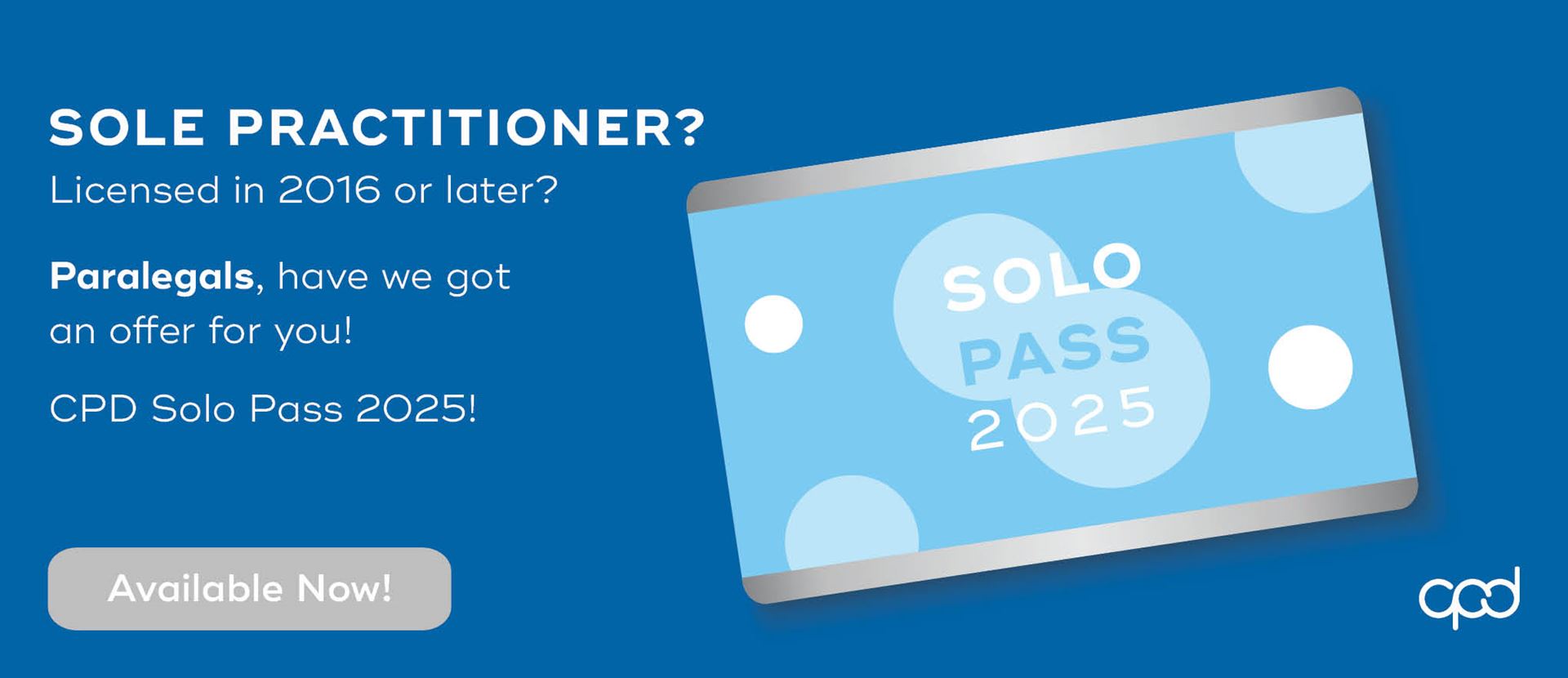 2025 Solo Pass for Paralegals