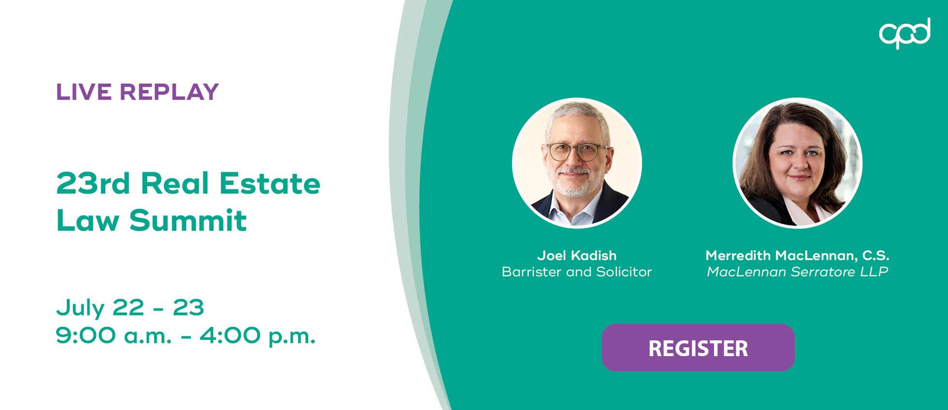 Live Replay: 23rd Real Estate Law Summit (Two Days)